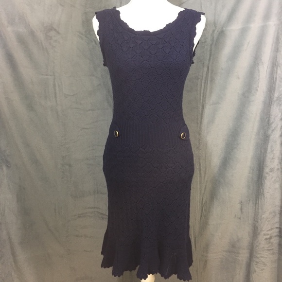 Navy blue crochet Lilly Pulitzer dress - Picture 2 of 6